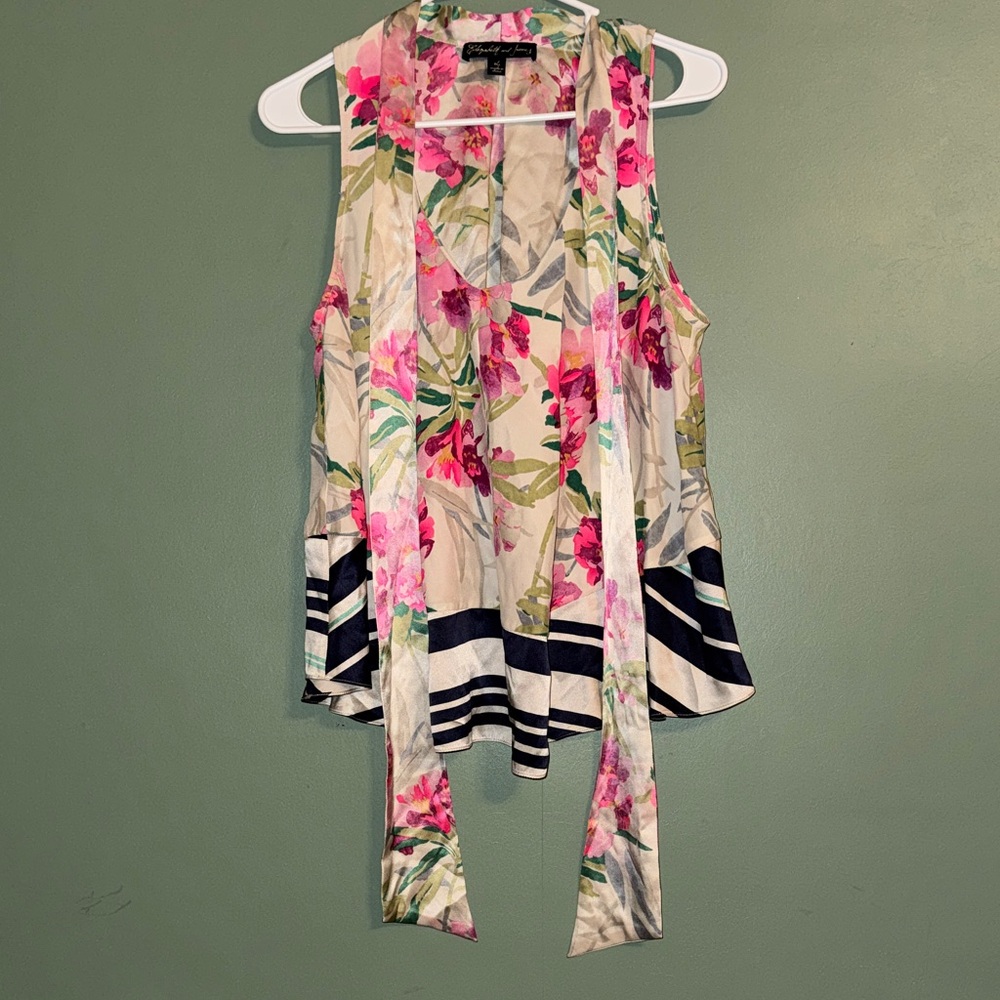 Elizabeth and James Silk Floral Blouse